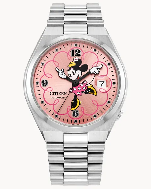 TSUYOSA Minnie Mouse Pink Dial Stainless Steel Bracelet NJ0156-50W TSUYOSA Minnie Mouse Pink Dial Stainless Steel Bracelet NJ0156-50W